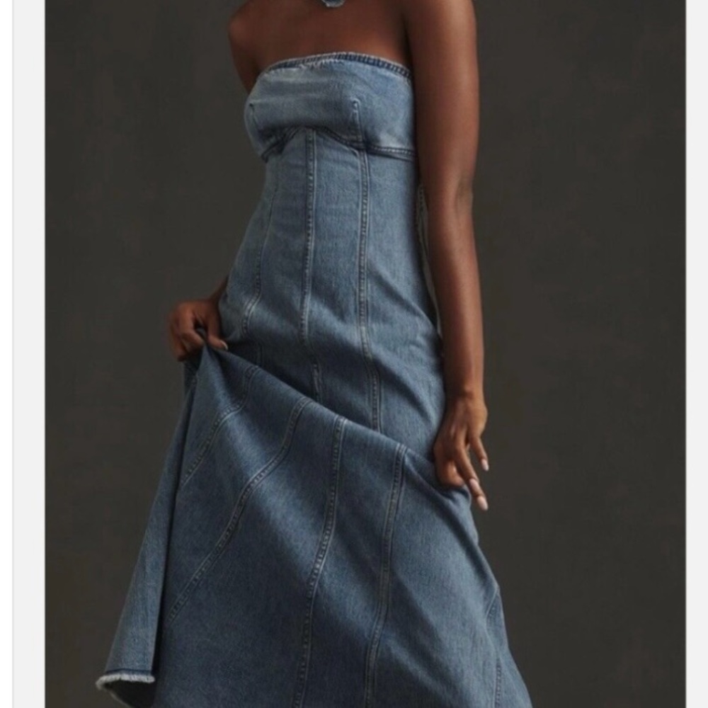 Pilcro Strapless denim dress L